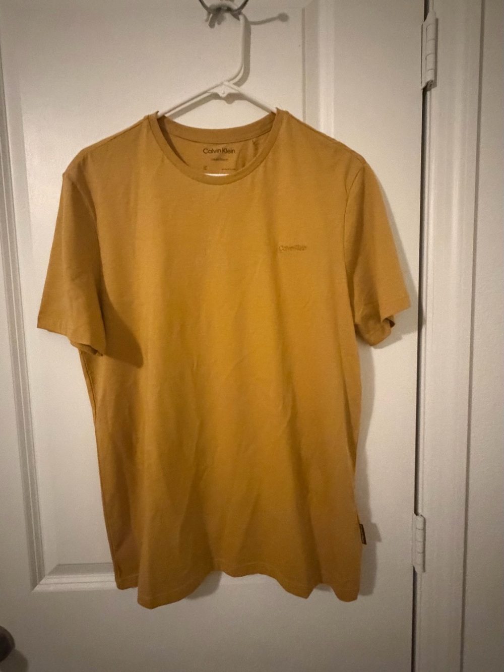 Calvin Klein Mustard Short-Sleeve Crew Neck Tee